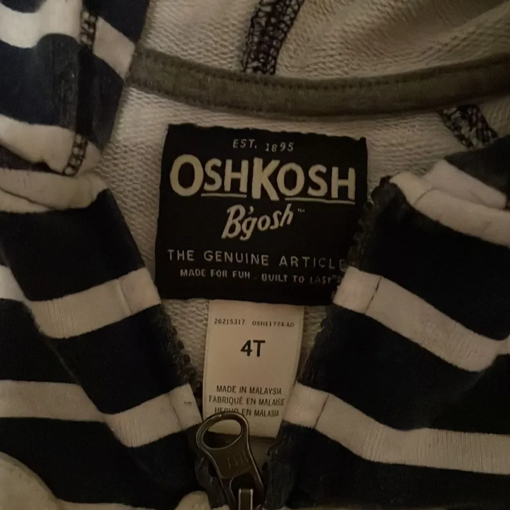 Osh kosh striped zip up sweater